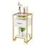 Glass Top Trestle End Table