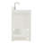 Magnolia 43" Single Bathroom Vanity in White, with 1.5 Pure White Quartz Top, Oval Sink-1228860240-1243715901