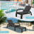 Pantin Wicker Outdoor Chaise Lounge with Retractable Ottoman