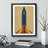XV1022-3810X Retro Spaceship Rocket No.2 - Single Picture Frame Print-1664258830-1664258829