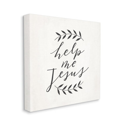 «Aidez-moi à Jésus», feuillage minimaliste de campagne simple, estampe numérique encadrée par Loni Harris