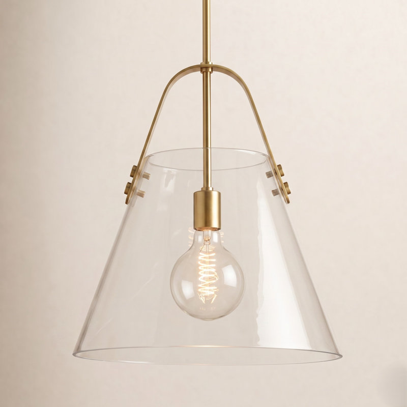 Ahava 1 - Light Single Pendant, Aged Brass