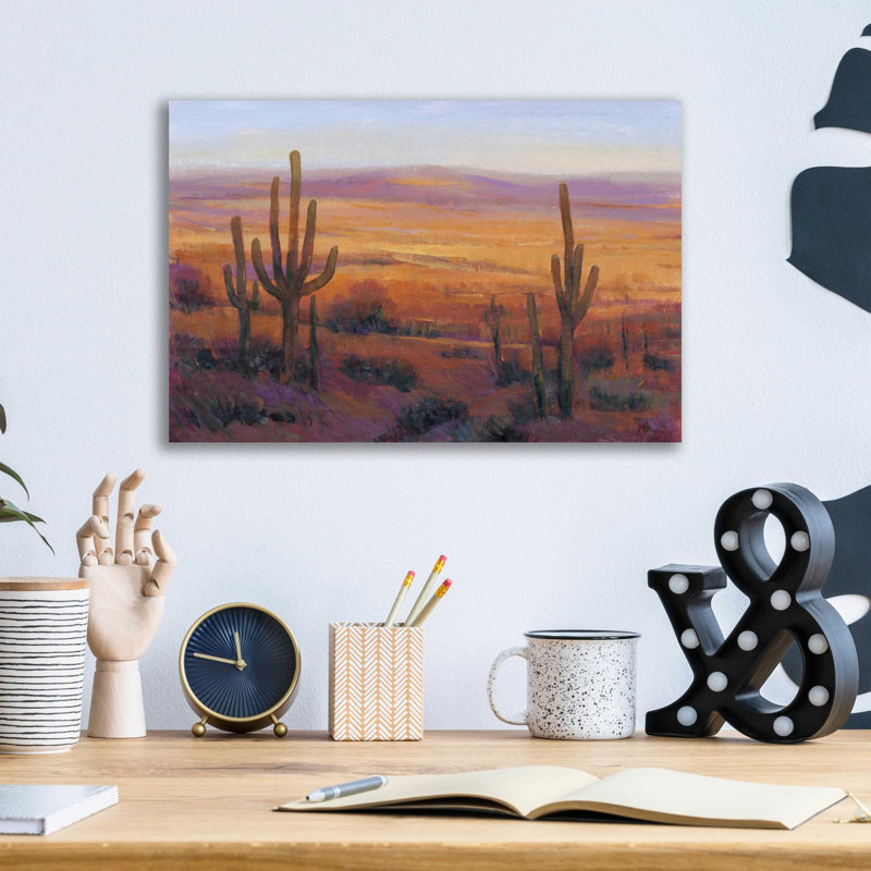 Art mural épique «Desert Light II» par Tim O'Toole, 24 po x 16 po, H 12 po x l 16 po x P 0,13 po