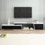 Meuble télé moderne, minimaliste, rectangulaire, extensible, avec 2 tiroirs et 1 armoire pour le salon-2059853066