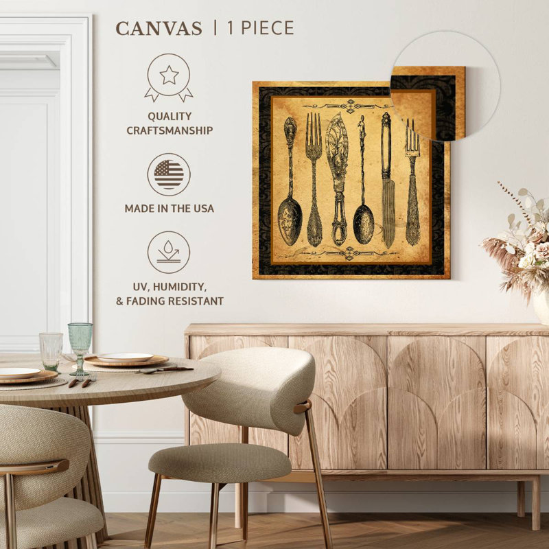 Vignette Adriana Silverware, H 16 po x l 16 po
