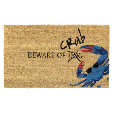 Beware of Crab Outdoor Doormat