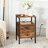 Pake 2 - Drawer 23.6" Tall Iron Nightstand with Storage and Built-In Outlets-997404395