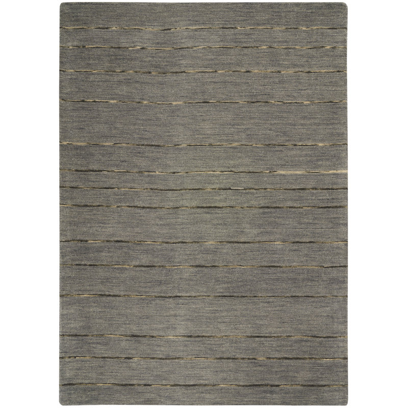 Solid Colour Hand Woven Area Rug, Rectangle 63 x 87cm