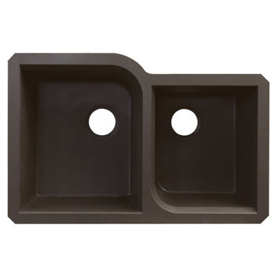 Radius 31.75'' L Double Bowl Kitchen Sink