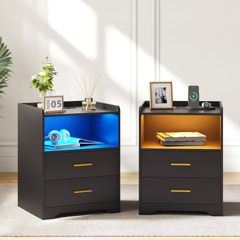 2 Drawer Bedside Table