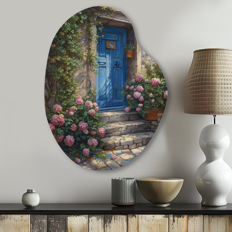Ilana - art mural asymétrique floral, H 30 po x l 22 po x P 1 po
