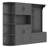 Multifunctional left-right combination hall cabinet (can be used separately) with storage and 4 hooks, storage cabinet/ hall tree 2 in 1 for living room, kitchen and hallway-8062860
