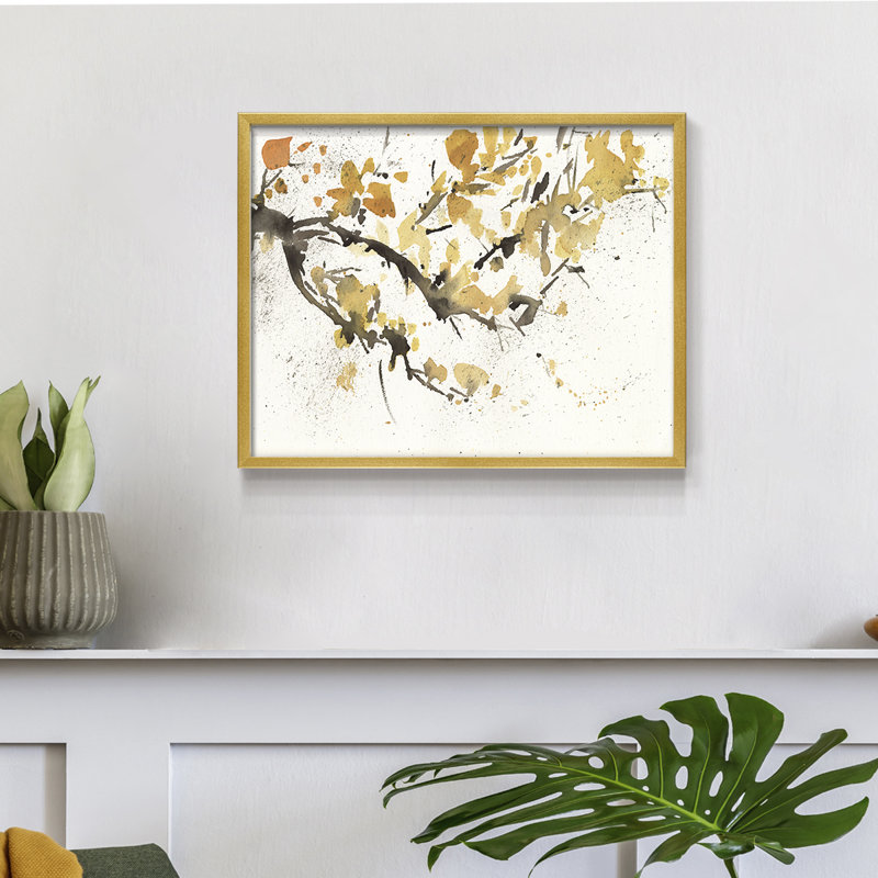 Branche d'arbre aquarelle I - reproduction encadrée - réarmable