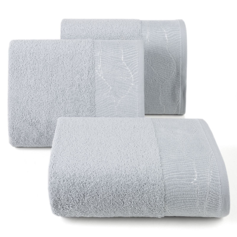 Hyozo Midweight Jacquard Hand Towel, Matt Brushed Nickel