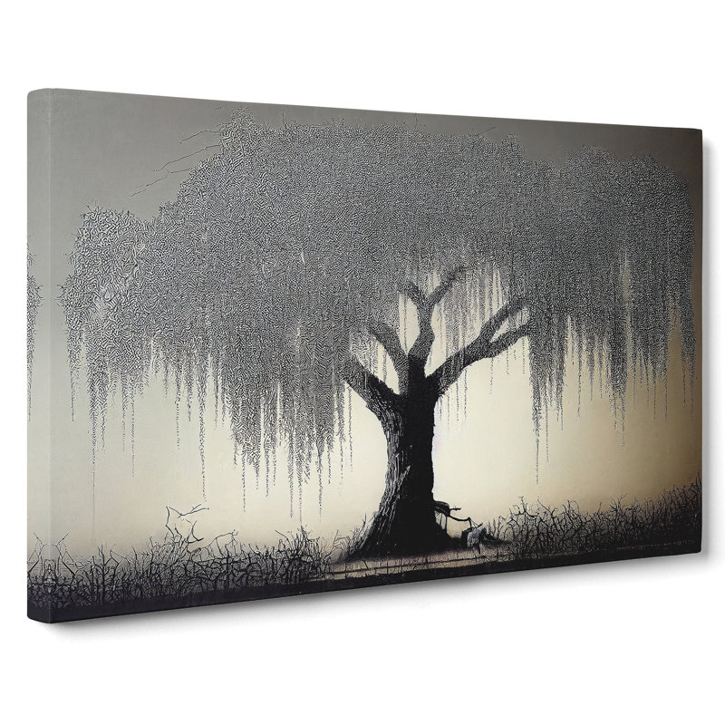 Supreme Weeping Willow Tree - Wrapped Canvas, 50cm H x 76cm W x 3cm D
