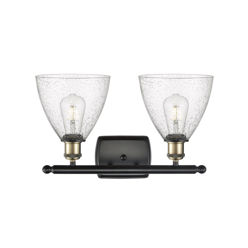 Éclairage pour meuble-lavabo 2 lumières Shauna, DEL, Laiton antique noir