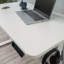 Bureau assis / debout, finition blanche-203340318