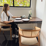 Multi-Functional Murphy Wall Table with Bookshelf – Space-Saving Foldable Table for Small Spaces, Tiny Homes & Caravans
