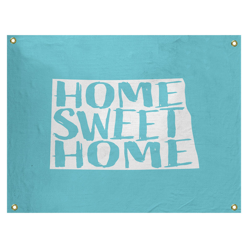 Tapisserie murale north dakota the home, H 80 po x l 59 po, Bleu sarcelle