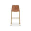 Ensemble de 2 tabourets de bar Cia, siège baquet en similicuir, pieds dorés-118708298-118708299