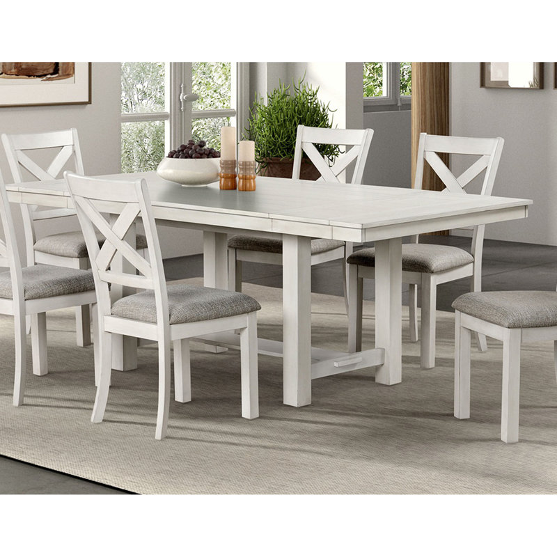 Table de salle à manger rustique en chêne blanc