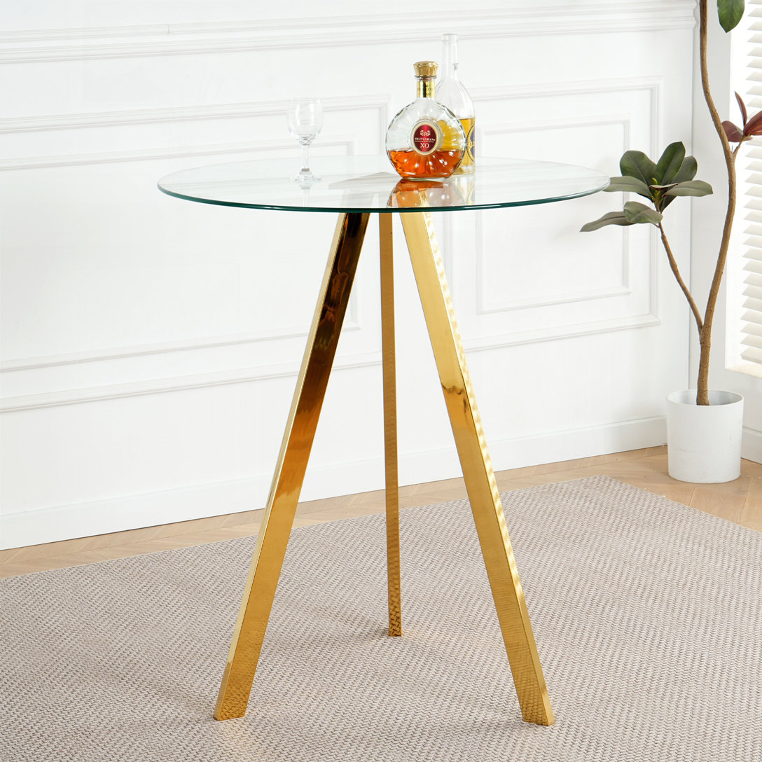 Mercer41 Modern Kitchen Glass dining table | Wayfair