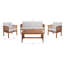 Ensemble de conversation en bois d'acacia massif avec coussins 5 pièces Alderico-1238219183-1238219180
