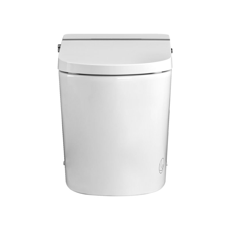 Toilette intelligente avec capteur de pied avec nuit, siège chauffant, buse autonettoyante, télécommande, capteur d'affichage à DEL,