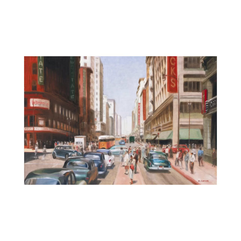 Los Angeles II by E Denis - Wrapped Canvas Painting, 101.6 cm H x 66.04 cm W x 3.175 cm D