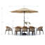 Parasol de marché 120 po, octogonal, beige-1047038473-1041698629