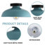 1-Light Industrial Semi Flush Mount Ceiling Light-495739654