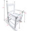 Chaise berçante White - construction en bois franc massif, idéale pour l'intérieur et l'extérieur, soutien du dossier, dossier de siège confortable, assemblage requis blanc, bois franc, repose approprié, confortable, ensemble complet inclus