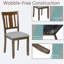 Ensemble de chaises de salle à manger pour 4 avec siège rembourré, noyer