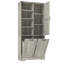 Armoire de rangement pour salle de bain avec tablette réglable, armoire autoportante avec panier à linge inclinable-1377480802