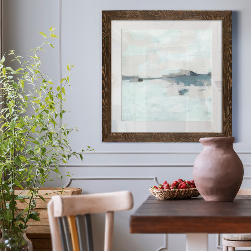 Reproduction d’art sur papier « Coast formation I », H 27,5 po x l 27,5 po x P 1,5 po, Papier, cadre noyer