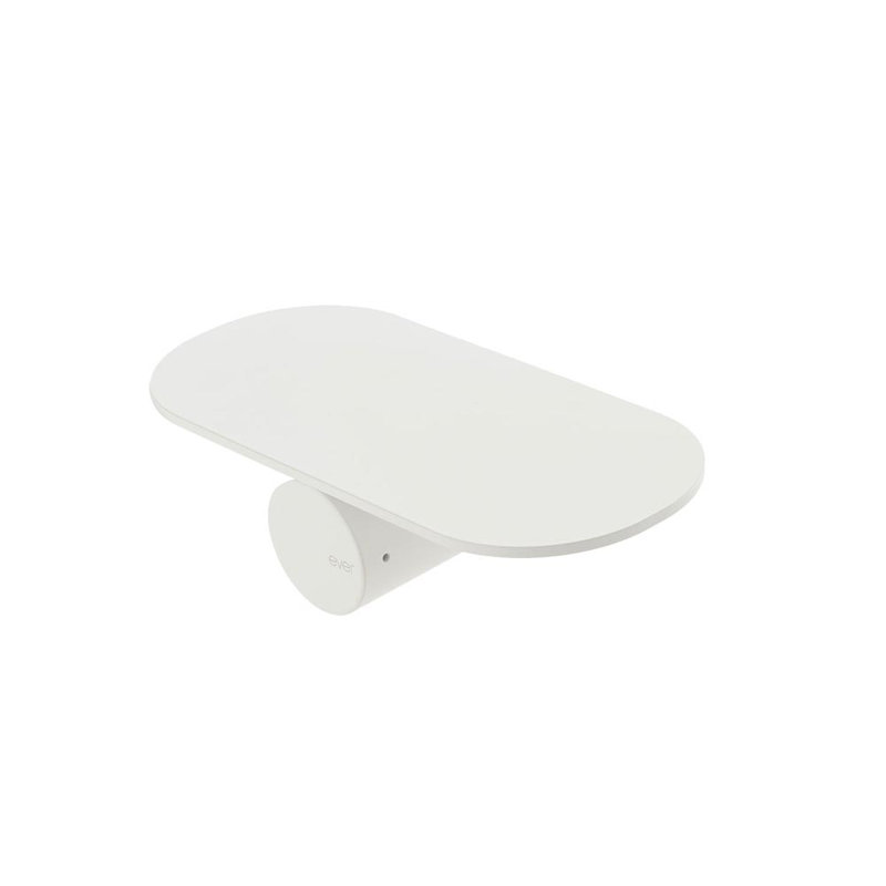 Dot Oval Metal Floating Shelf, White