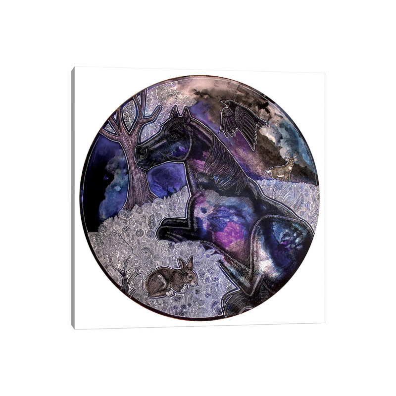 Dark Horse by Lynnette Shelley - Wrapped Canvas Gallery-Wrapped Canvas Giclée, 45.72 cm H x 45.72 cm W x 3.175 cm D