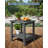 3-Piece Folding Adirondack Chair Set with Side Table, Weather-Resistant HDPE Plastic, 380 lbs Capacity, Wood-Like Texture - Black-687679420