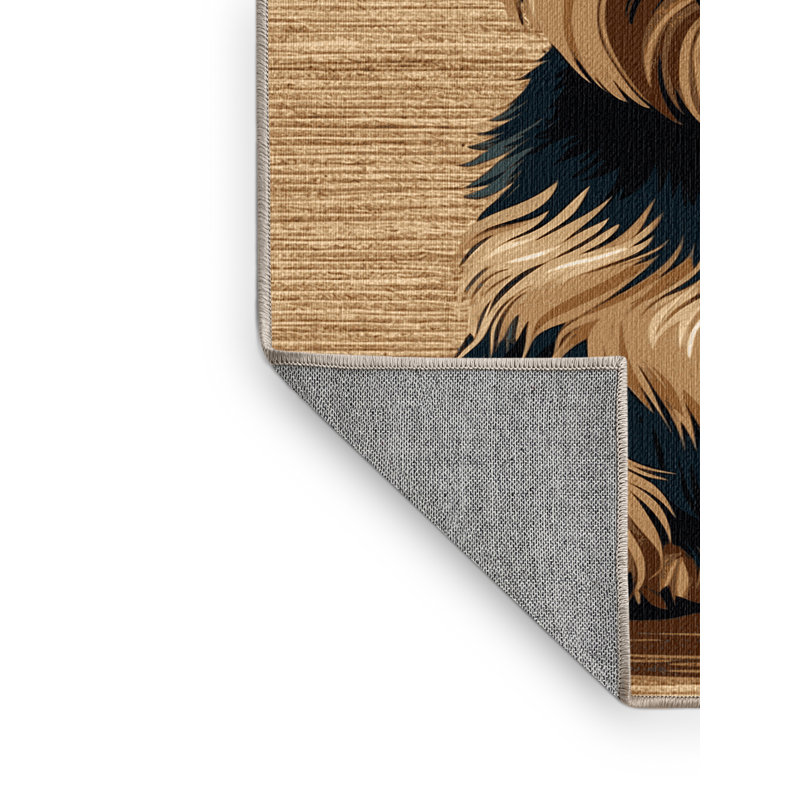  Tapis lavable pour chien Dandie Dinmont Terrier, Rectangulaire 3 pi x 5 pi
