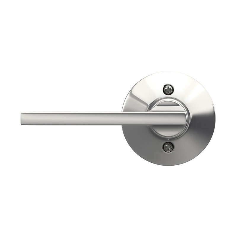 Latitude Non-Turning Lock Door Lever, Bright Chrome