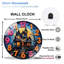 Horloge d'Halloween - Horloge murale moderne en verre 12 po
