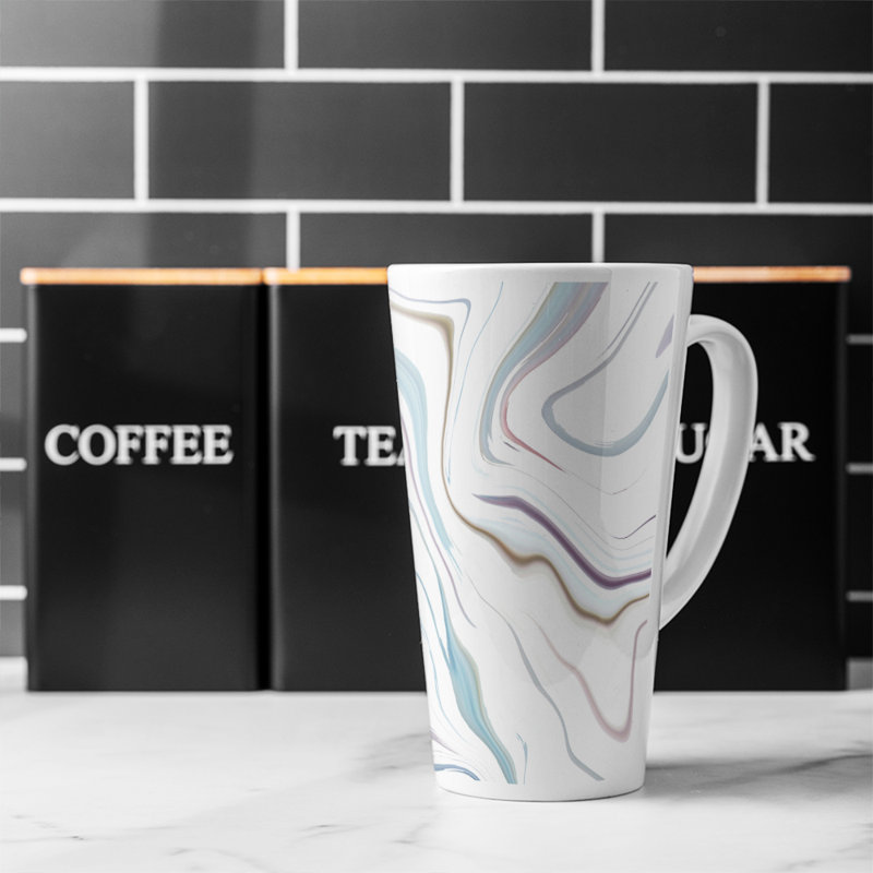 Rippled Marble Latte Mug