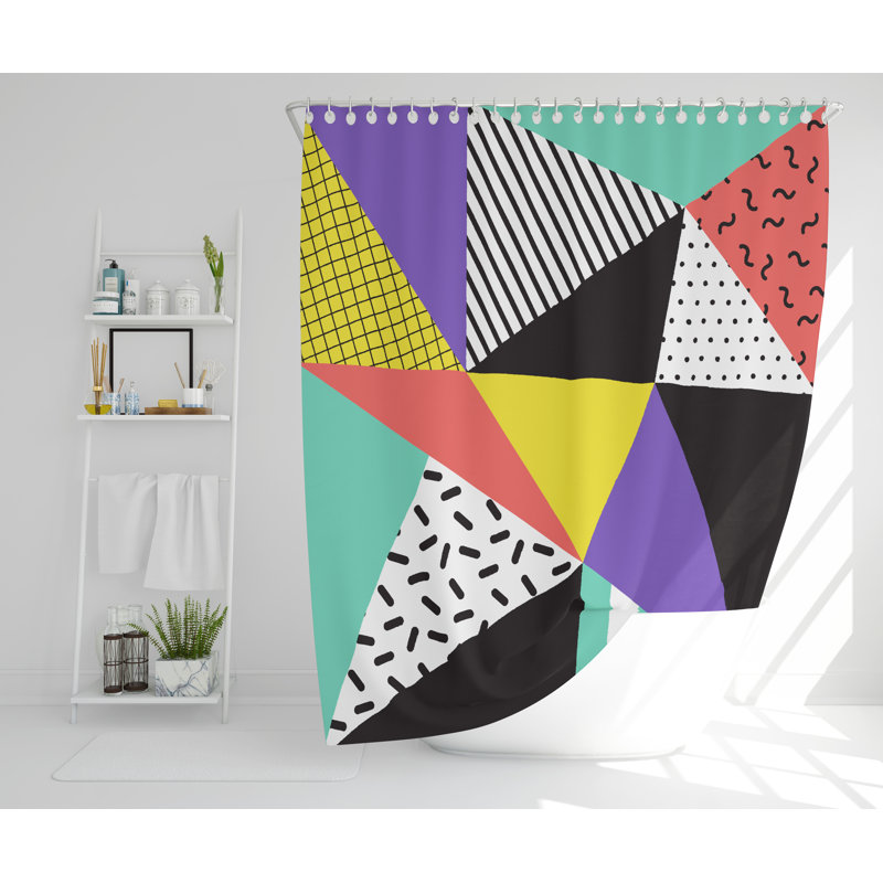 Flippen Polyester Shower Curtain Set, 168cm H x 168cm W