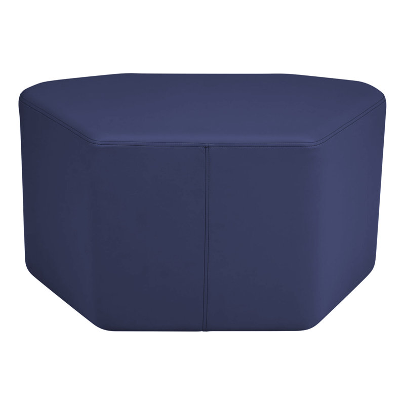 Upholstered Petal Ottoman 18" Height, Navy