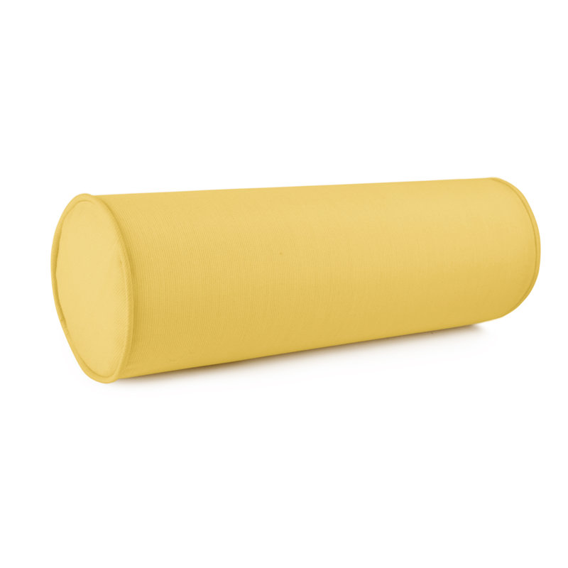 Daffodil Yellow Polyester Cylinder Throw Pillow Set