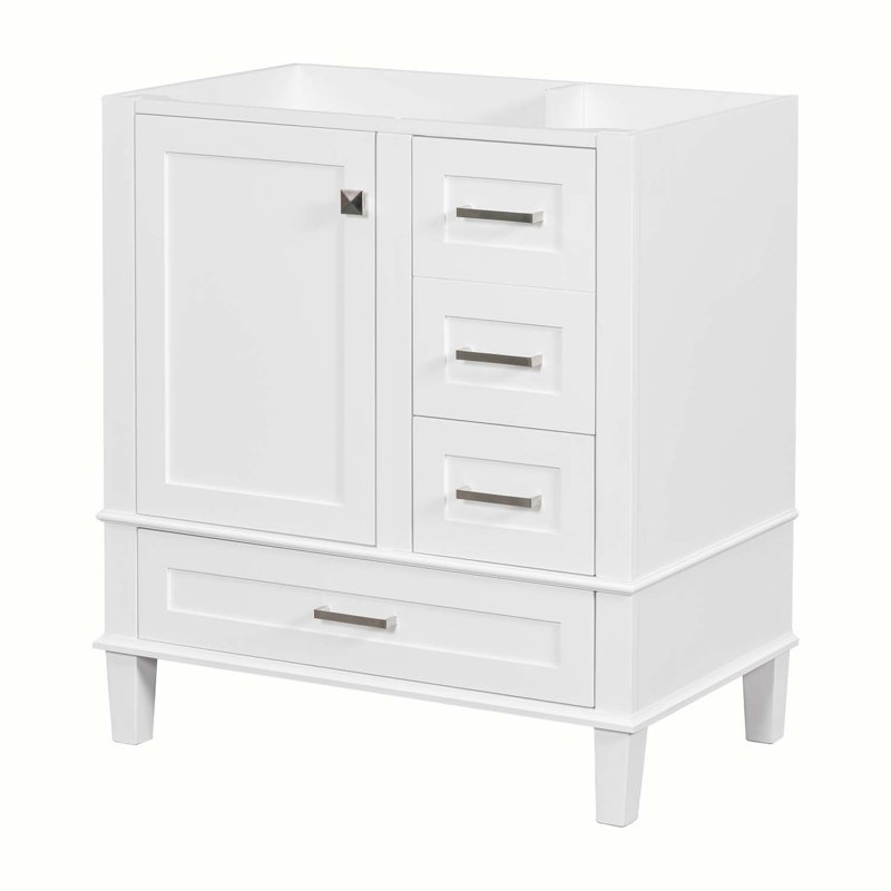 Base de meuble-lavabo simple 29,4 po seulement, Blanc