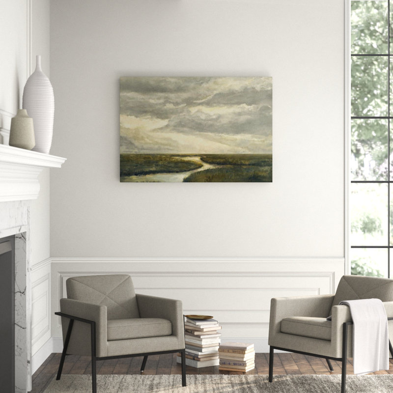 Golden Daydream Painting by Jacob Lincoln, Glass Coat, 24" H x 35" W