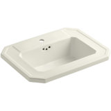 Kathryn Vitreous China Rectangular Drop-In Bathroom Sink with Overflow