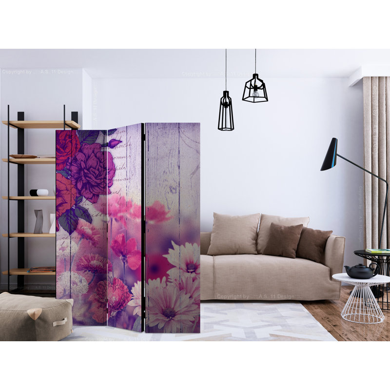 135cm W x 172cm H 3 - Panel Solid Wood Folding Room Divider