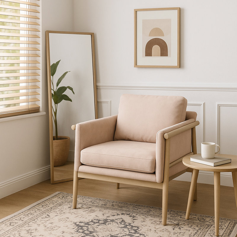 Fauteuil en cuir brossé Cozy